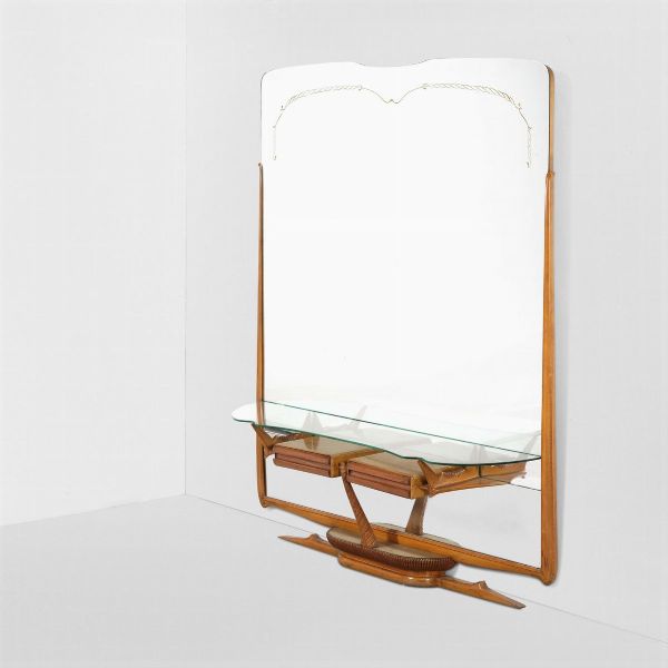 Grande specchiera con consolle<BR>  - Asta Antiquariato del XX secolo - Associazione Nazionale - Case d'Asta italiane