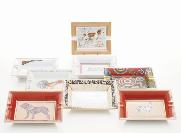 Lotto composto da otto posacenere  - Asta Antiquariato del XX secolo - Associazione Nazionale - Case d'Asta italiane