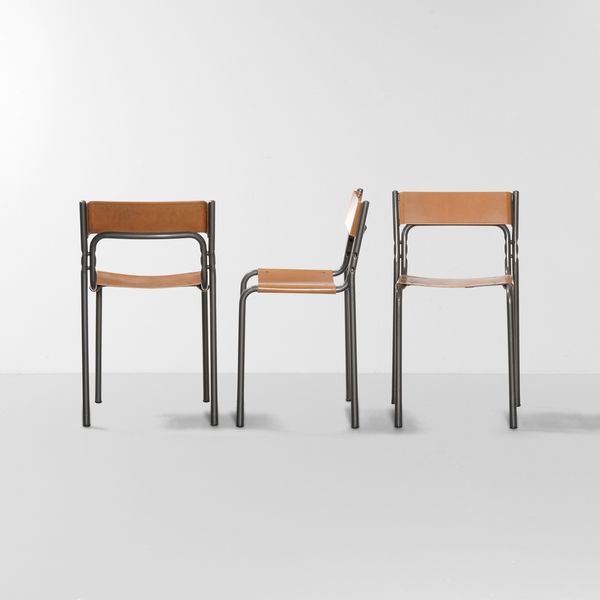 ACHILLE E PIERGIACOMO CASTIGLIONI : Tre sedie modello T12  - Asta Antiquariato del XX secolo - Associazione Nazionale - Case d'Asta italiane