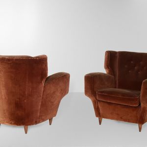 MELCHIORRE BEGA : Divano e coppia di poltrone  - Asta Antiquariato del XX secolo - Associazione Nazionale - Case d'Asta italiane