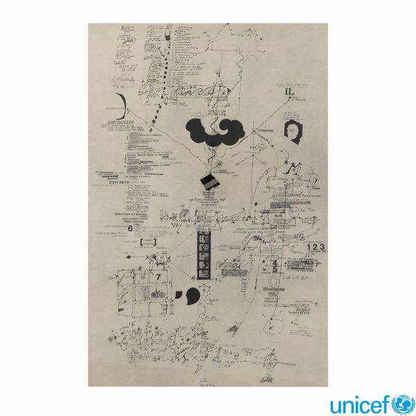 Raccolta di 6 grandi fogli di antifonario.  - Asta  Opere del XX secolo Web Only - Associazione Nazionale - Case d'Asta italiane