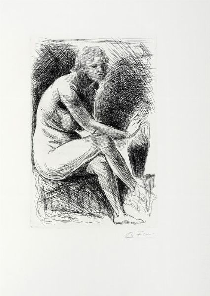 Achille Funi : Lotto di 4 edizioni con le incisioni originali di Achille Funi, in legatura editoriale.  - Asta Libri, Autografi e Manoscritti - Associazione Nazionale - Case d'Asta italiane