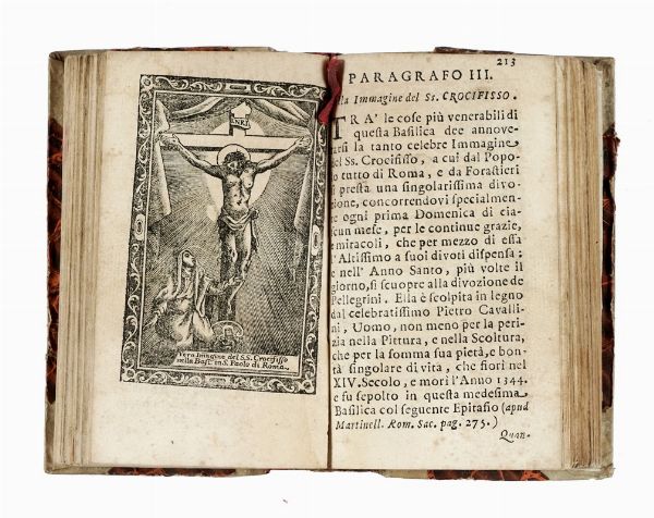 GIOVANNI MARANGONI : [Il divoto pellegrino guidato, ed istruito nella visita delle quattro Basiliche di Roma...].  - Asta Libri, Autografi e Manoscritti - Associazione Nazionale - Case d'Asta italiane