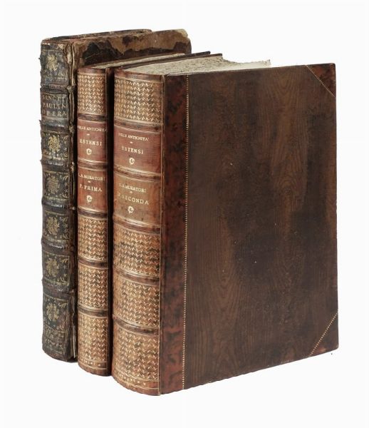 LODOVICO ANTONIO MURATORI : Delle antichit estensi ed italiane [...]. Parte prima [-seconda].  - Asta Libri, Autografi e Manoscritti - Associazione Nazionale - Case d'Asta italiane