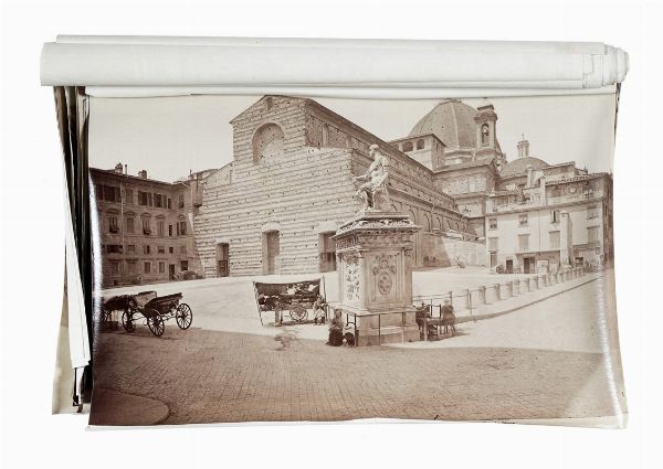 Raccolta di 124 fotografie all'albumina che ritraggono luoghi di Firenze. Fratelli Alinari.  - Asta Libri, Autografi e Manoscritti - Associazione Nazionale - Case d'Asta italiane