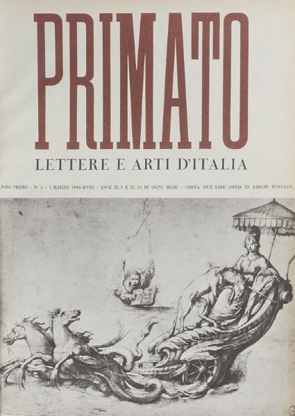 Primato. Lettere ed Arti d'Italia.  - Asta Libri, Autografi e Manoscritti - Associazione Nazionale - Case d'Asta italiane