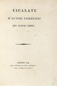 CAMMILLO CATENI - Cicalate d'autori fiorentini dei nostri tempi.