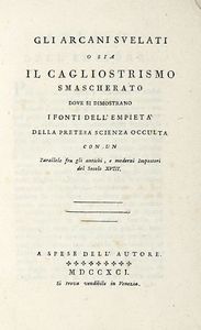 GIUSEPPE COMPAGNONI - Lotto di 2 opere sul Conte Cagliostro.