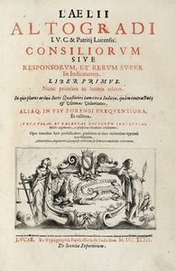 Lotto di 4 opere di giurisprudenza, di cui 3 dedicate a Lucca.  - Asta Libri, Autografi e Manoscritti - Associazione Nazionale - Case d'Asta italiane