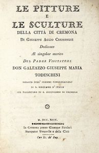 GIUSEPPE AGLIO - Le pitture e le sculture della citt di Cremona...