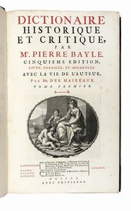 PIERRE BAYLE - Dictionnaire historique et critique [...] cinquime dition. Tome premier (-quatrime).