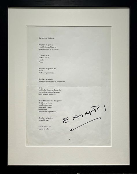 Giuseppe Chiari : Regalare la parola  - Asta Asta di Arte Moderna e Contemporanea - Associazione Nazionale - Case d'Asta italiane