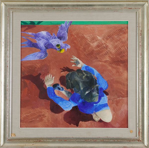 Ennio Calabria : Studio per il pappagallo viola  - Asta Asta di Arte Moderna e Contemporanea - Associazione Nazionale - Case d'Asta italiane