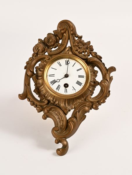 Piccolo orologio cartel in bronzo, fine XIX secolo  - Asta ASTA A TEMPO - Antiquariato, Dipinti, Oggetti d'Arte e Pastori da Presepe Napoletani - Associazione Nazionale - Case d'Asta italiane