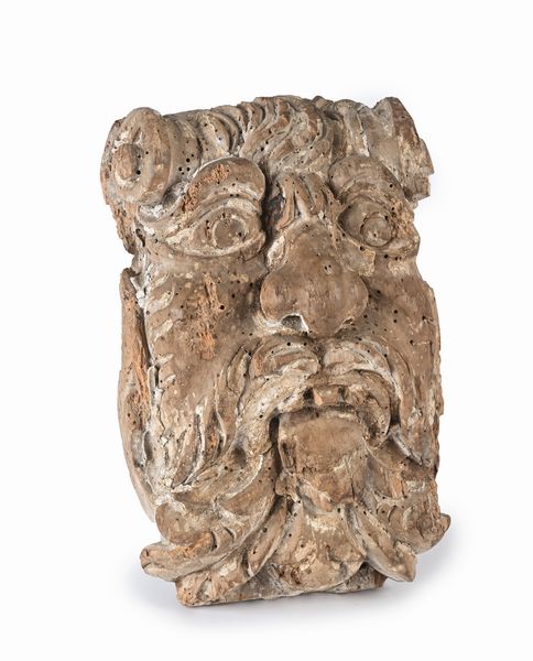 Antico mascherone in legno intagliato  - Asta ASTA A TEMPO - Antiquariato, Dipinti, Oggetti d'Arte e Pastori da Presepe Napoletani - Associazione Nazionale - Case d'Asta italiane