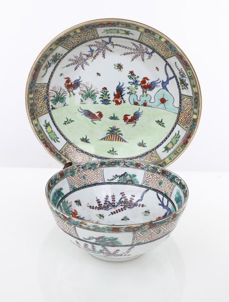 Bacile con piatto in porcellana, Cina  - Asta ASTA A TEMPO - Antiquariato, Dipinti, Oggetti d'Arte e Pastori da Presepe Napoletani - Associazione Nazionale - Case d'Asta italiane