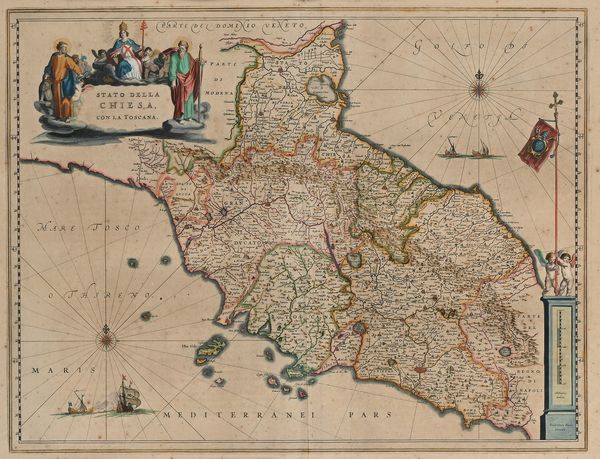 Mappa del centro Italia  - Asta ASTA A TEMPO - Antiquariato, Dipinti, Oggetti d'Arte e Pastori da Presepe Napoletani - Associazione Nazionale - Case d'Asta italiane