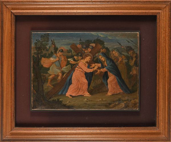Scuola romana del XVIII secolo : Via Crucis  - Asta ASTA A TEMPO - Antiquariato, Dipinti, Oggetti d'Arte e Pastori da Presepe Napoletani - Associazione Nazionale - Case d'Asta italiane