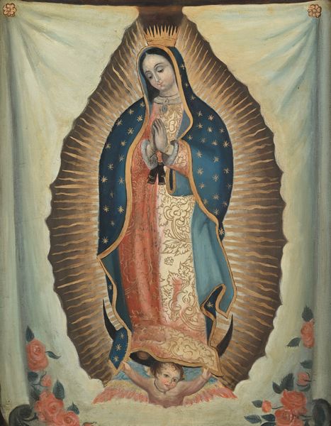 PITTORE DEL XIX SECOLO : Vergine Maria di Guadalupe Copia  - Asta ASTA A TEMPO - Antiquariato, Dipinti, Oggetti d'Arte e Pastori da Presepe Napoletani - Associazione Nazionale - Case d'Asta italiane