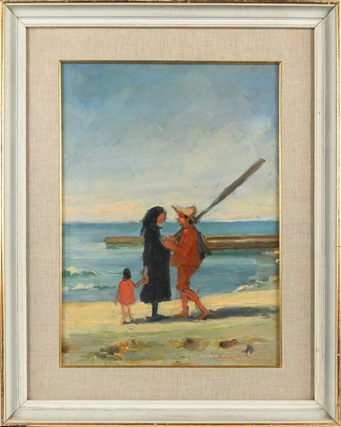 PITTORE DEL XX SECOLO : Ritorno dalla pesca  - Asta ASTA A TEMPO - Antiquariato, Dipinti, Oggetti d'Arte e Pastori da Presepe Napoletani - Associazione Nazionale - Case d'Asta italiane