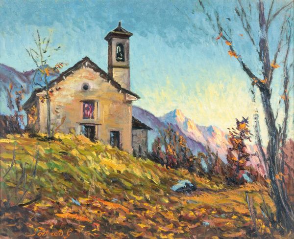 Giorgio Sartoretti : Chiesetta sopra Castiglione  - Asta ASTA A TEMPO - Antiquariato, Dipinti, Oggetti d'Arte e Pastori da Presepe Napoletani - Associazione Nazionale - Case d'Asta italiane