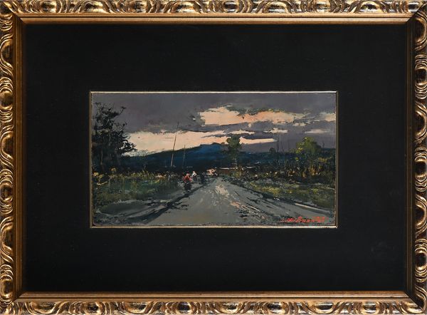 Ezelino Briante : Ritorno dai campi  - Asta ASTA A TEMPO - Antiquariato, Dipinti, Oggetti d'Arte e Pastori da Presepe Napoletani - Associazione Nazionale - Case d'Asta italiane