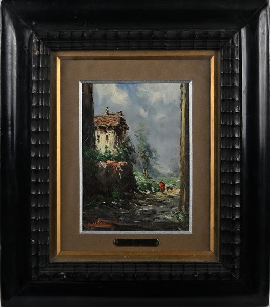 Athos Brioschi : Paesaggio con casolare  - Asta ASTA A TEMPO - Antiquariato, Dipinti, Oggetti d'Arte e Pastori da Presepe Napoletani - Associazione Nazionale - Case d'Asta italiane