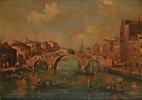 Dipinto raffigurante Venezia  - Asta ASTA A TEMPO - Antiquariato, Dipinti, Oggetti d'Arte e Pastori da Presepe Napoletani - Associazione Nazionale - Case d'Asta italiane