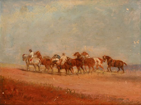 PITTORE DEL XIX SECOLO : Coppia di dipinti raffiguranti cavalli e cavalieri  - Asta ASTA A TEMPO - Antiquariato, Dipinti, Oggetti d'Arte e Pastori da Presepe Napoletani - Associazione Nazionale - Case d'Asta italiane