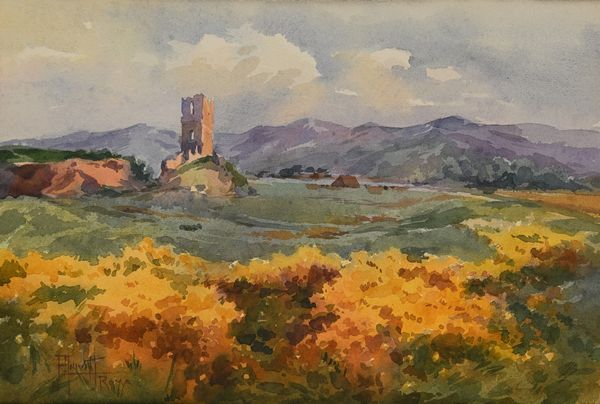 Filippo Anivitti : Campagna Romana  - Asta ASTA A TEMPO - Antiquariato, Dipinti, Oggetti d'Arte e Pastori da Presepe Napoletani - Associazione Nazionale - Case d'Asta italiane