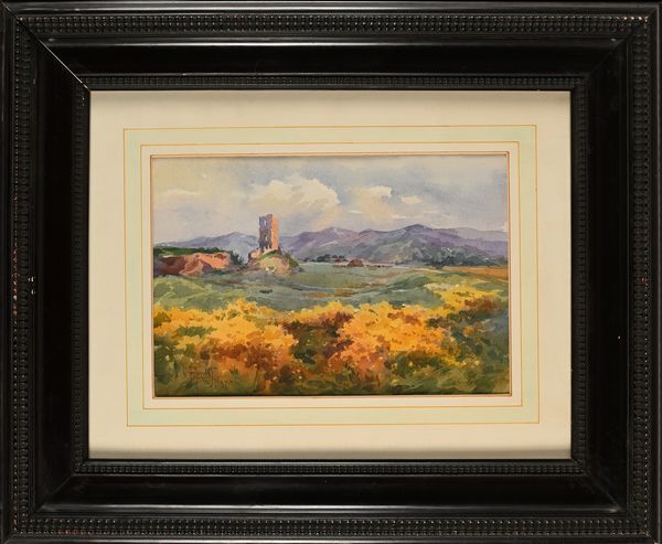 Filippo Anivitti : Campagna Romana  - Asta ASTA A TEMPO - Antiquariato, Dipinti, Oggetti d'Arte e Pastori da Presepe Napoletani - Associazione Nazionale - Case d'Asta italiane