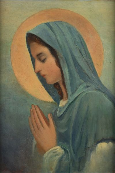 PITTORE DEL XX SECOLO : Madonna orante  - Asta ASTA A TEMPO - Antiquariato, Dipinti, Oggetti d'Arte e Pastori da Presepe Napoletani - Associazione Nazionale - Case d'Asta italiane