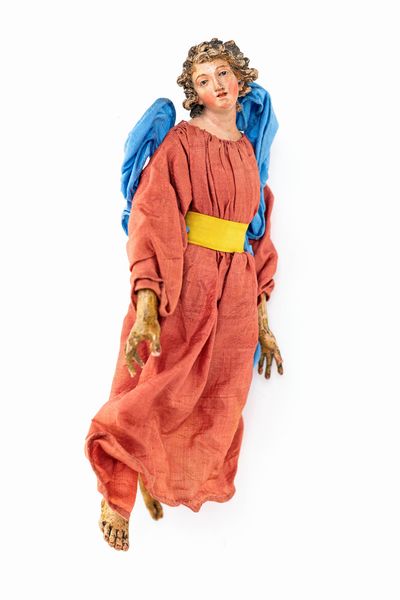 Angelo con capelli ricci biondi  - Asta ASTA A TEMPO - Antiquariato, Dipinti, Oggetti d'Arte e Pastori da Presepe Napoletani - Associazione Nazionale - Case d'Asta italiane