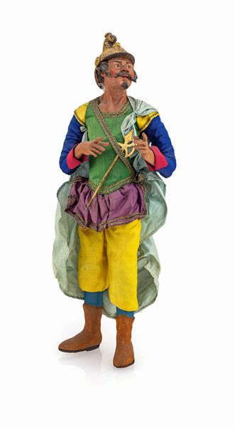 Soldato orientale con baffi, pizzetto e alabarda  - Asta ASTA A TEMPO - Antiquariato, Dipinti, Oggetti d'Arte e Pastori da Presepe Napoletani - Associazione Nazionale - Case d'Asta italiane