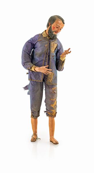 Statua vestita di San Giuseppe  - Asta ASTA A TEMPO - Antiquariato, Dipinti, Oggetti d'Arte e Pastori da Presepe Napoletani - Associazione Nazionale - Case d'Asta italiane