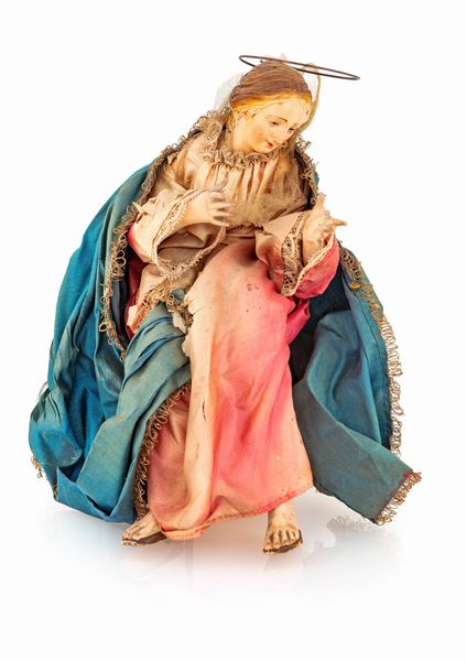 Madonna assisa  - Asta ASTA A TEMPO - Antiquariato, Dipinti, Oggetti d'Arte e Pastori da Presepe Napoletani - Associazione Nazionale - Case d'Asta italiane