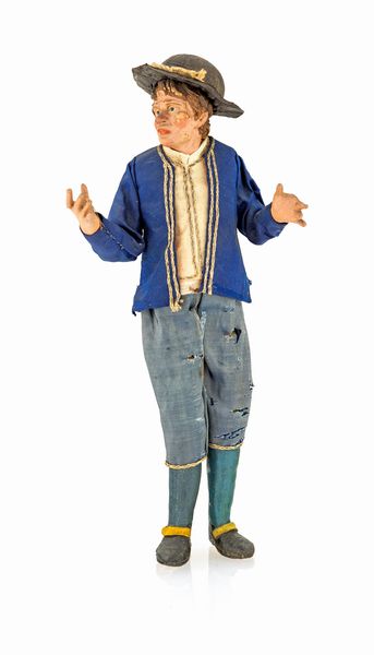 Mezzo carattere con cappello  - Asta ASTA A TEMPO - Antiquariato, Dipinti, Oggetti d'Arte e Pastori da Presepe Napoletani - Associazione Nazionale - Case d'Asta italiane