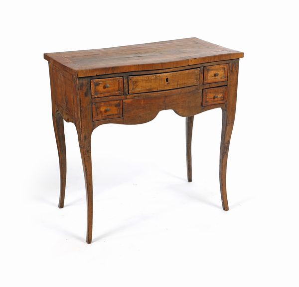 Piccola scrivania in noce e radica, XIX secolo  - Asta ASTA A TEMPO - Antiquariato, Dipinti, Oggetti d'Arte e Pastori da Presepe Napoletani - Associazione Nazionale - Case d'Asta italiane