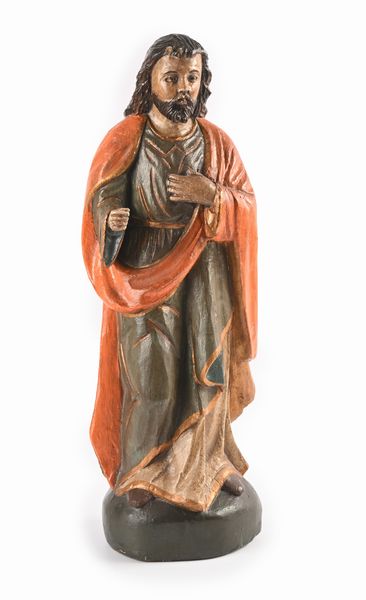 Scultura di santo in legno policromo, XVIII secolo  - Asta ASTA A TEMPO - Antiquariato, Dipinti, Oggetti d'Arte e Pastori da Presepe Napoletani - Associazione Nazionale - Case d'Asta italiane