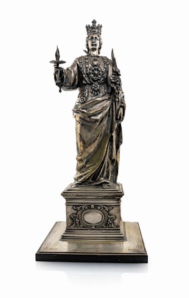 Mario Restelli : Santa Lucia  - Asta ASTA A TEMPO - Antiquariato, Dipinti, Oggetti d'Arte e Pastori da Presepe Napoletani - Associazione Nazionale - Case d'Asta italiane