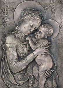 Madonna della tenerezza da Desiderio da Settignano  - Asta ASTA A TEMPO - Antiquariato, Dipinti, Oggetti d'Arte e Pastori da Presepe Napoletani - Associazione Nazionale - Case d'Asta italiane