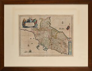 Mappa del centro Italia  - Asta ASTA A TEMPO - Antiquariato, Dipinti, Oggetti d'Arte e Pastori da Presepe Napoletani - Associazione Nazionale - Case d'Asta italiane