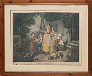 Jean Thouvenin : Impiego rustico  - Asta ASTA A TEMPO - Antiquariato, Dipinti, Oggetti d'Arte e Pastori da Presepe Napoletani - Associazione Nazionale - Case d'Asta italiane