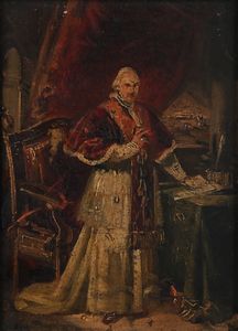 PITTORE DEL XIX SECOLO - Ritratto di Pontefice