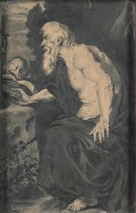 PITTORE DEL XIX SECOLO - San Girolamo