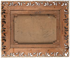 Pittore del XIX/XX secolo : Tigre che azzanna un cavallo  - Asta ASTA A TEMPO - Antiquariato, Dipinti, Oggetti d'Arte e Pastori da Presepe Napoletani - Associazione Nazionale - Case d'Asta italiane