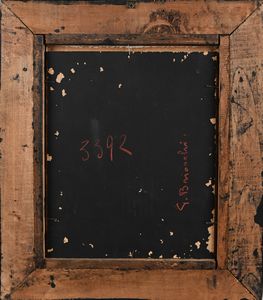 Athos Brioschi : Paesaggio con casolare  - Asta ASTA A TEMPO - Antiquariato, Dipinti, Oggetti d'Arte e Pastori da Presepe Napoletani - Associazione Nazionale - Case d'Asta italiane