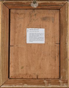 Emanuele Trionfi : Ritratto di signora con manicotto e cappello grigio  - Asta ASTA A TEMPO - Antiquariato, Dipinti, Oggetti d'Arte e Pastori da Presepe Napoletani - Associazione Nazionale - Case d'Asta italiane