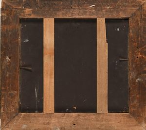 Angelo Rossi detto Giraffa : Paesaggio con figura  - Asta ASTA A TEMPO - Antiquariato, Dipinti, Oggetti d'Arte e Pastori da Presepe Napoletani - Associazione Nazionale - Case d'Asta italiane