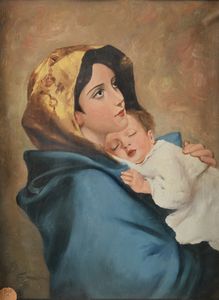 PITTORE DEL XX SECOLO - Madonna del riposo, da Roberto Ferruzzi
